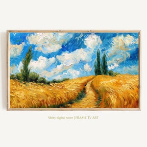 Samsung Frame TV Art 4K Wheat Field Famous Painting by Vincent van Gogh. Instant Download van Gogh Landscape for the Frame TV. Vintage Decor