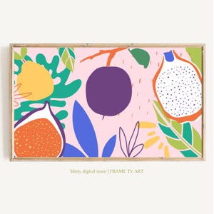Samsung Frame TV Art Abstract, Modern pink Boho Botanicals, Home decoration Frame Tv Art