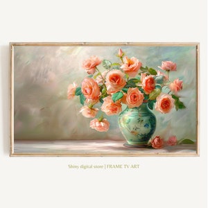 Spring Frame TV Art | Coquette Pink Roses for Mother’s Day & Valentine’s | Romantic Samsung Frame TV Digital Download
