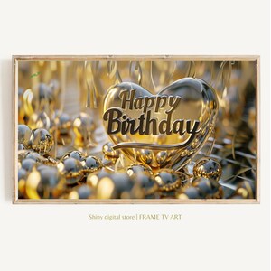 Birthday Frame TV Art for Samsung | Instant Download Happy Birthday Frame TV Art | Frame Tv Birthday Art | Happy Birthday Samsung Tv
