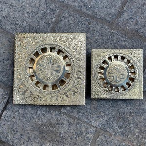 Unlacquered brass shower drain, engraved floor drain, bathroom drain cover