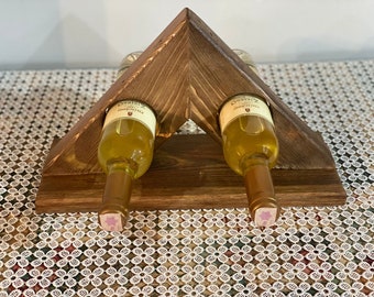 wooden bottle holder for 2