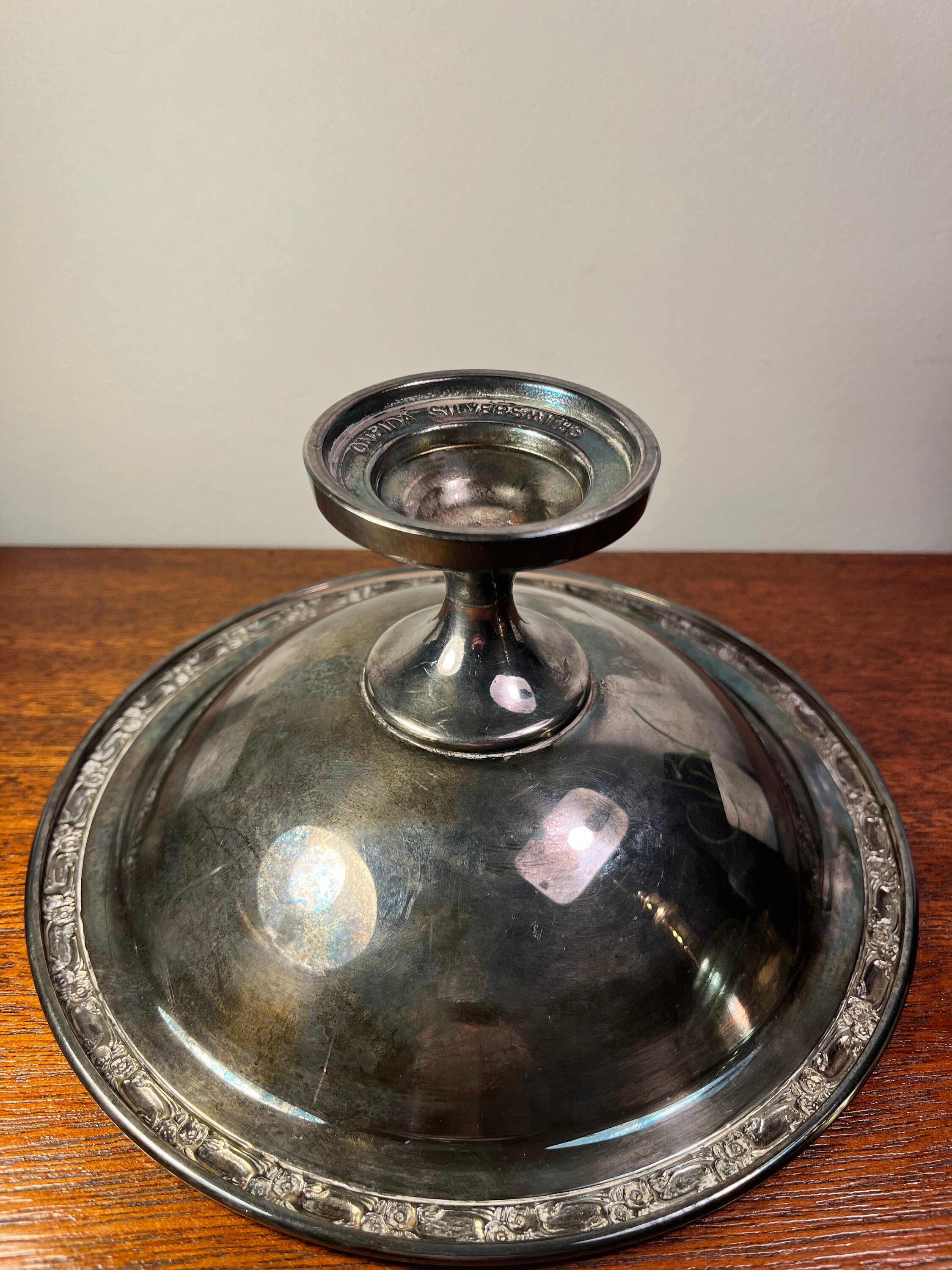 Vintage Oneida Silversmiths Pedestal Tray - Etsy