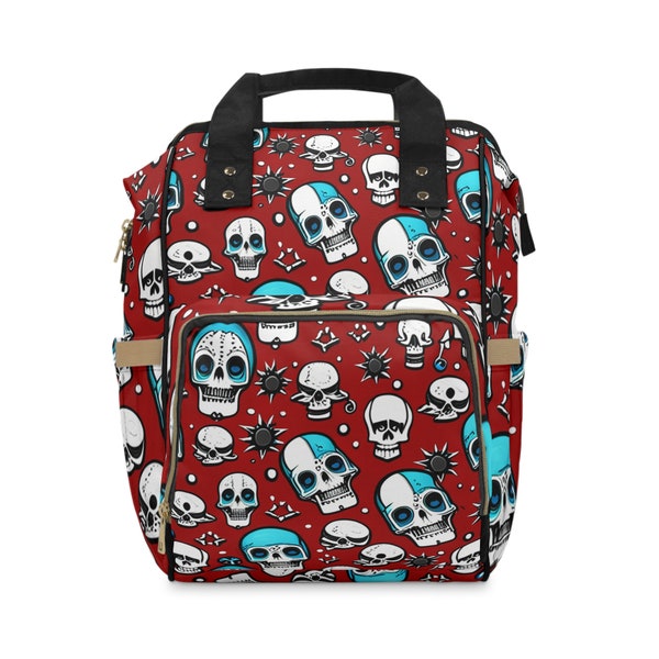 Multifunctional Diaper Backpack #gothic #baby #skulls#rock#viral#Etsy