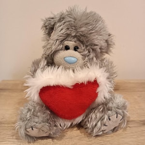 Me to You Tatty Teddy Bear: Adorable 5-inch Blue Nose Plush with Red Heart - Perfect Valentine's Gift