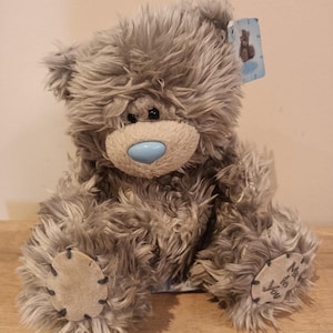 Me to You Tatty knuffelbeer: schattige grijze knuffelbeer van 5,5 inch met blauwe neus - perfect cadeau