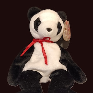Ty Fortune the Panda Mütze Baby - Vintage Rare Sammler Plüsch Bär für Kinder & Sammler