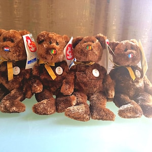 Ty Champion the Bear Beanie Baby. France. Senegal. Cameroon. Paraguay. 2002 World Cup, Korea