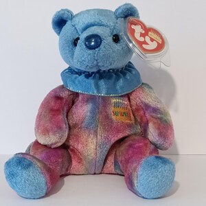 Ty September the Birthday Bear Beanie Baby . Vintage Plush Toy with Sapphire Nose - Collectible Gift