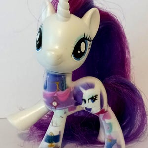 My Little Pony Rarity Unicorn 3-Inch Figure: White Horse with Purple Hair and Diamond Cutie Mark