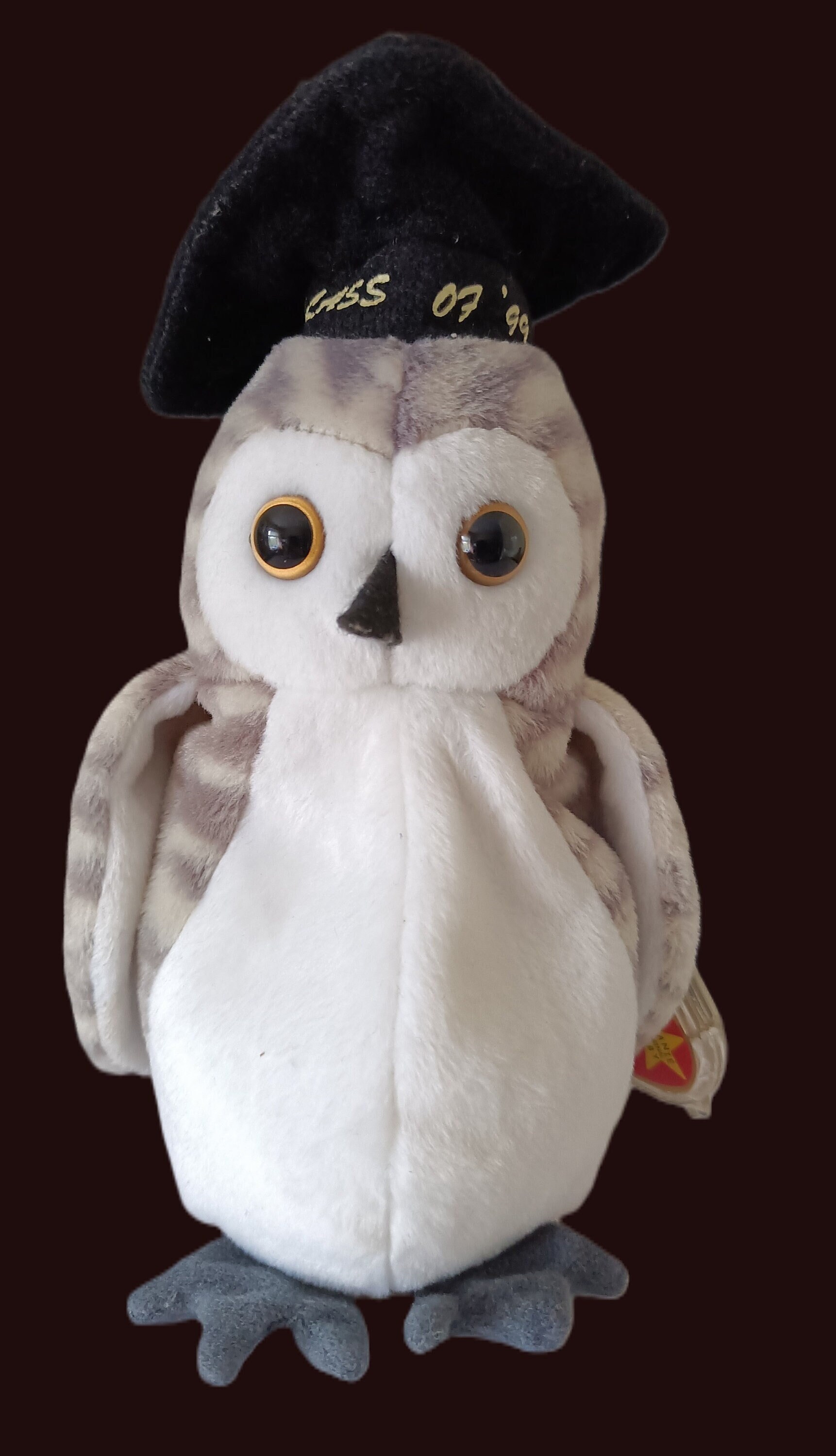 Ty Wiser the Owl Beanie Baby. Vintage. Graduation Gift for Collectors