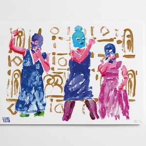 Art Print “Pussy Riot” Portrait Illustration by Katharina Langer