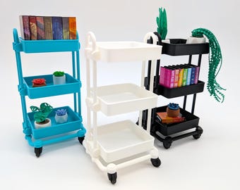 Miniature Book Cart: 3D Printed Display for Mini Books