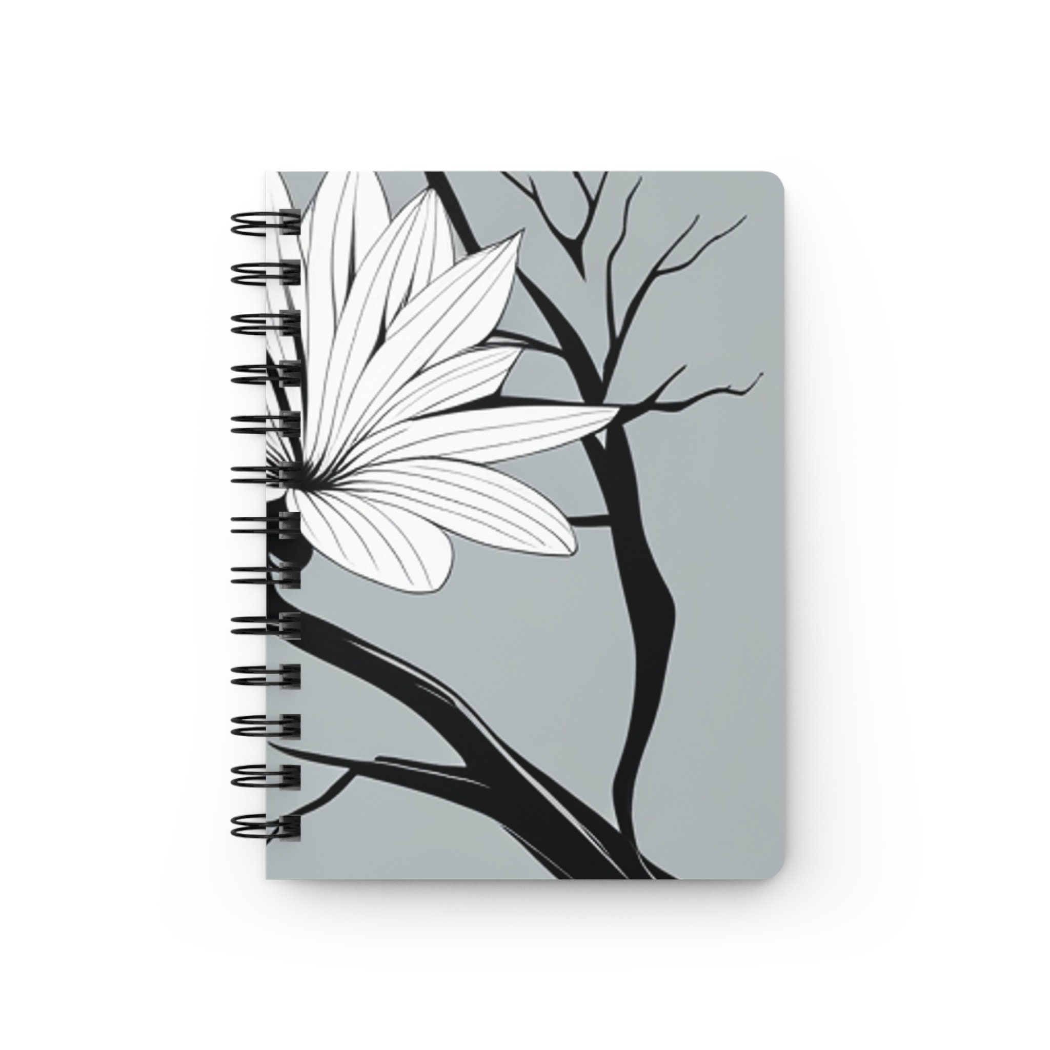 Realistic notebook. Blank closed spiral binder white copybook