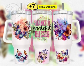 Butterfly Affirmation Tumbler 40 oz Wrap Png Design, 40oz Motivational  Tumbler Wrap Design, Self Care Tumbler 40 oz Sublimation Tumbler