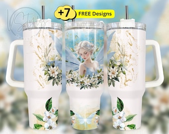Winter Fairy 40 oz Tumbler Wrap Png Design, Butterfly 40oz Tumbler Wrap, 40oz Sublimation Tumbler Design, Christmas 40 oz Tumbler Wrap Png
