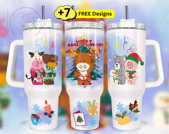 Merry Christmoose 40 oz Tumbler Wrap Png, Merry Christmas 40oz Tumbler Wrap, 40oz Sublimation Tumbler Design, Holiday 40 oz Tumbler Wrap Png