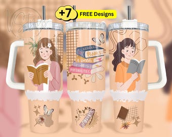 Book Club Affirmation Tumbler 40 oz Wrap Png Design, 40oz Motivational  Tumbler Wrap Design, Self Care Tumbler 40 oz Sublimation Tumbler