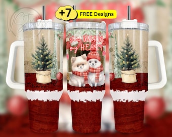 You Warm My Heart 40 oz Tumbler Wrap Png Design, Dog Winter 40oz Tumbler Wrap, 40oz Sublimation Tumbler Design, Fall 40 oz Tumbler Wrap