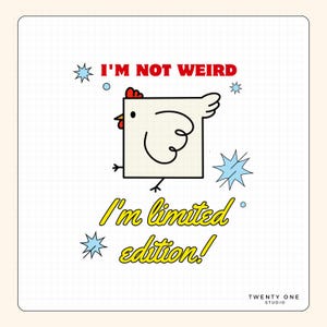 Poulet en édition limitée PNG SVG, poulet drôle, conception de sublimation de poule originale, impression de t-shirt de poulet carré, téléchargement numérique.