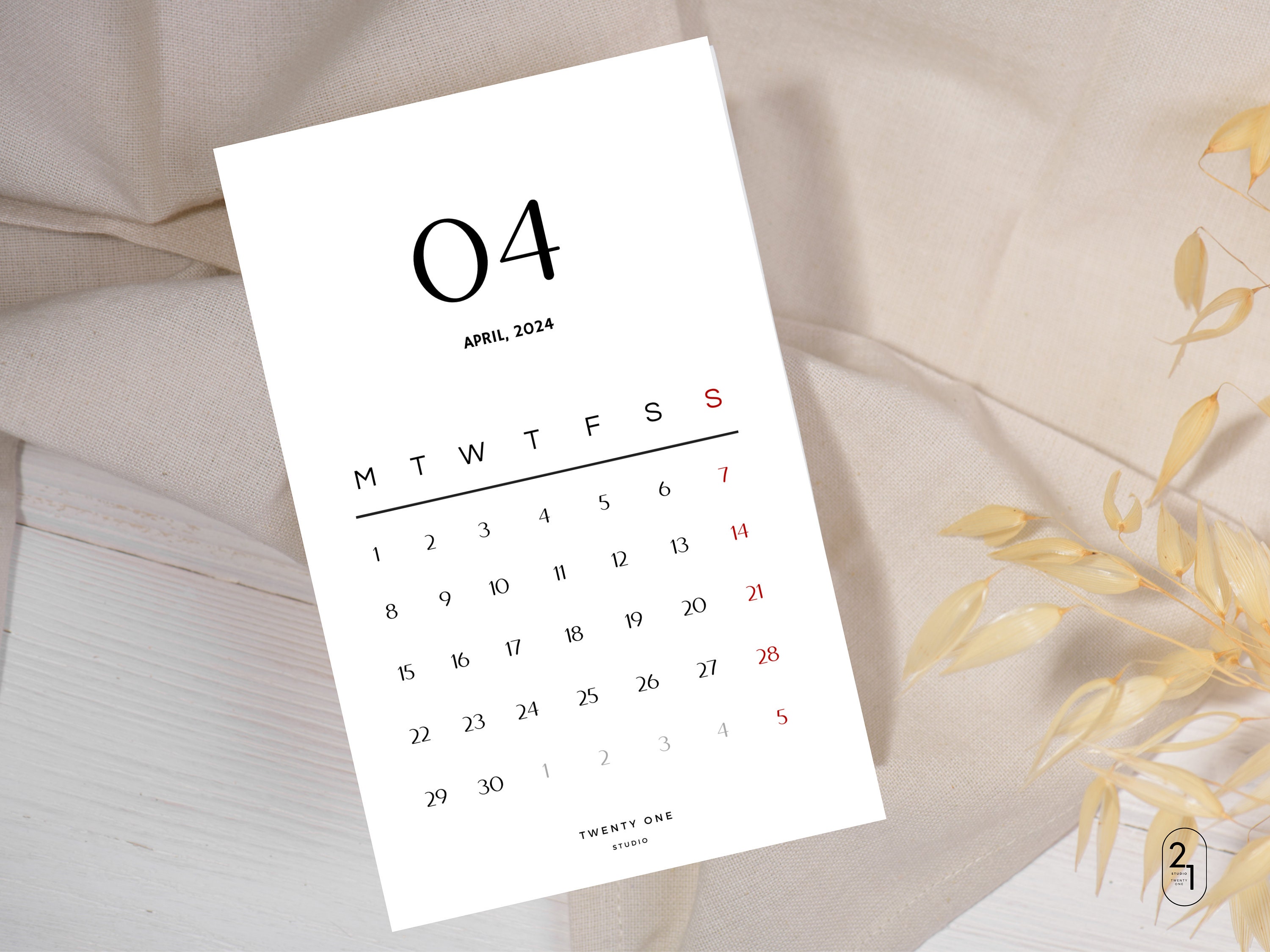 Mini Polaroid Calendar 2024 Printable Etsy