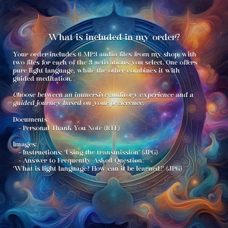 What is included in my order?