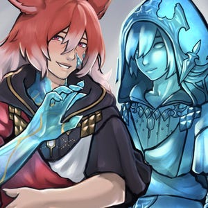 FFXIV Crystal Exarch dakimakura body pillow cover