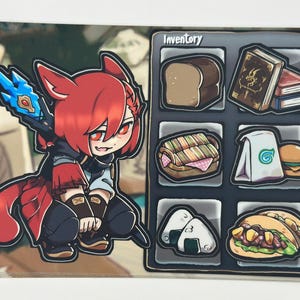 FFXIV G&#39;raha Tia&#39;s Inventory A6 sticker sheet