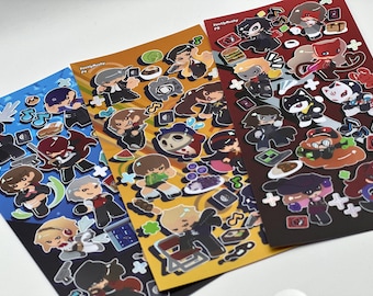 Persona 3/4/5 holo deco sticker sheets