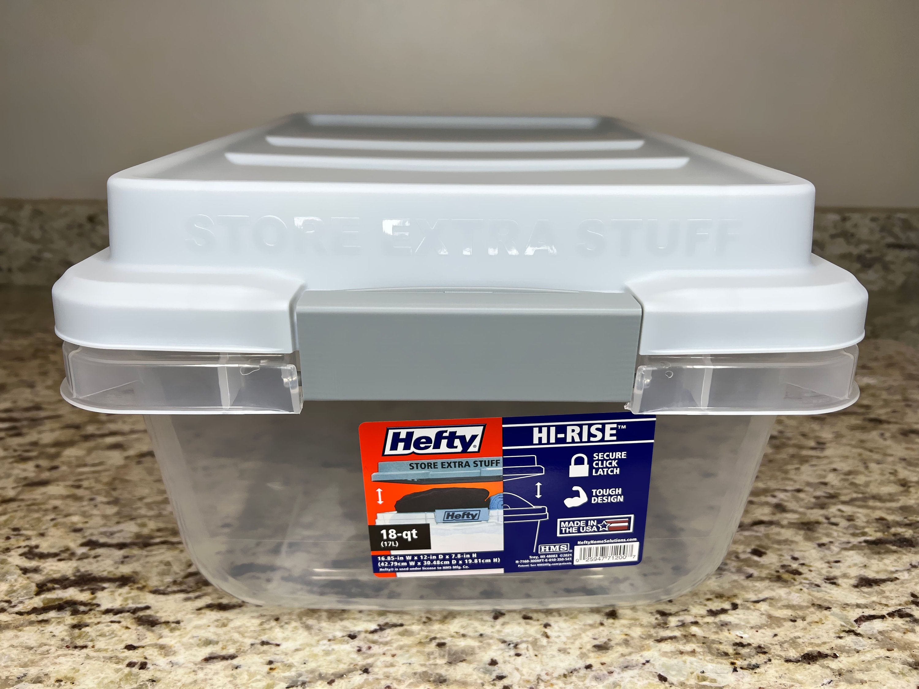 66 Quart Hefty Clear Storage Tote Hefty Clear White Storage Bin