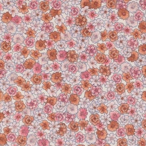 Grandma&#39;s Memories Pink/Brown Floral by Choice Fabrics by the YARD