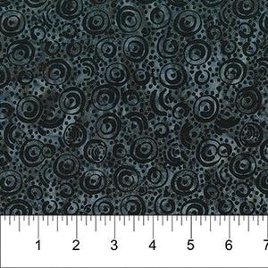 Banyan Classics - Onyx Batik Circles and Dots by Northcott by the yard 3412