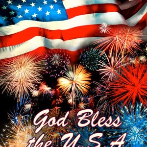 God Bless the USA-paneel: paneel 36 x 44 inch
