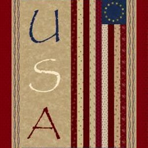 Rustiek Americana-vlagpaneel VS van Marcus Fabrics: 24 x 44 inch