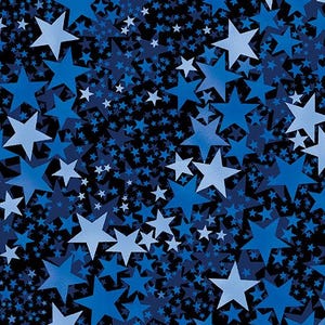 108" Wide Quilt Back - Starlight Blue Patriotic by Benartex by the yard 4166