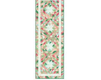 Ripple Table Runner Quilt Kit – Veranda by Northcott – Pattern by Farmers Daughter Quilts