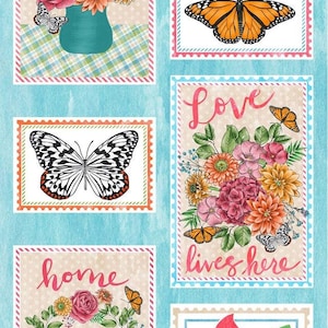 Love Lives Here Panel by Michael Miller - 24&quot; x 44&quot; 3817
