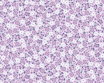 Fabric by the yard - Seaside Garden by Benartex - Beachcomber Lilac 5631