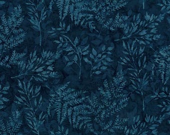 Fabric by the yard - Bali Batik - Persia Leafy Branches by Hoffman 5692