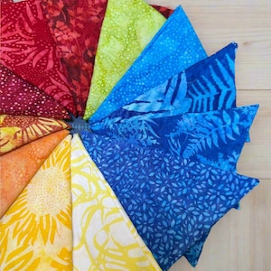 Hoffman Bali Batik Club fat quarter monthly club - August 2024 - The Heat of Summer