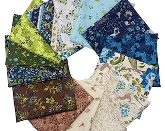 Ashdown Forest Fat Quarter Bundle – 14 Piece Woodland Fabric Bundle 6013