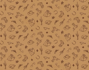 John Wayne American West - Icons Tan Poster Print Multi by Riley Blake by the yard 4863