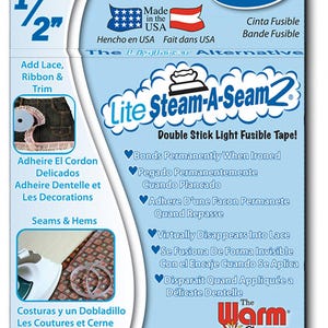Lite Steam-A-Steam2 - 1/2&quot; Double Stick Lite Fusible Tape by The Warm Company
