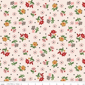 Gentler Times - 108&quot; Wide Quilt Back - Reunion Coral by Lori Holt for Riley Blake by the yard 4372
