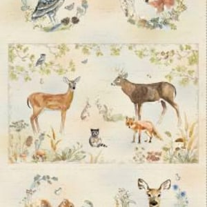 Wildwood Deer Panel by Clothworks - 24&quot; x 44&quot;
