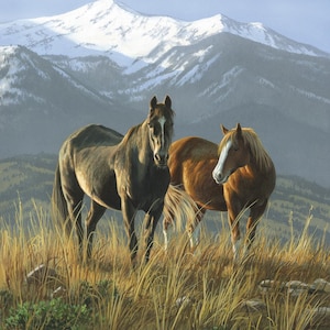 Smoky Valley - Wild Horses-paneel van Riley Blake - 36 x 43 inch