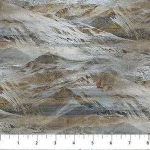 Tyg per meter - Running Free - Mountains Mörkblå Multi av Northcott 6488