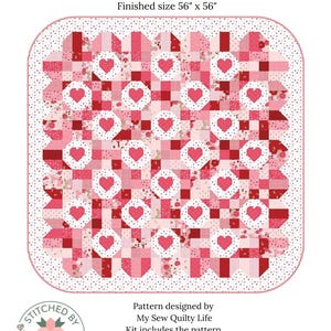 Sew Smitten Quilt Kit – 56&quot; x 56&quot; | Riley Blake &quot;Sew in Love&quot; Fabric Collection | Designed by My Sew Quilty Life