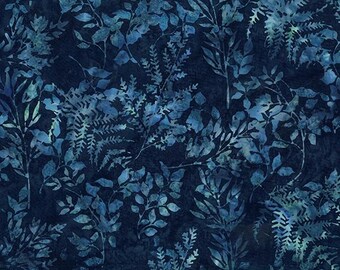 Fabric by the yard - Bali Batik - Moonstruck Leafy Branches by Hoffman 5693
