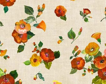 Harvest Flowers - Cream by Michael Miller by the yard 3810